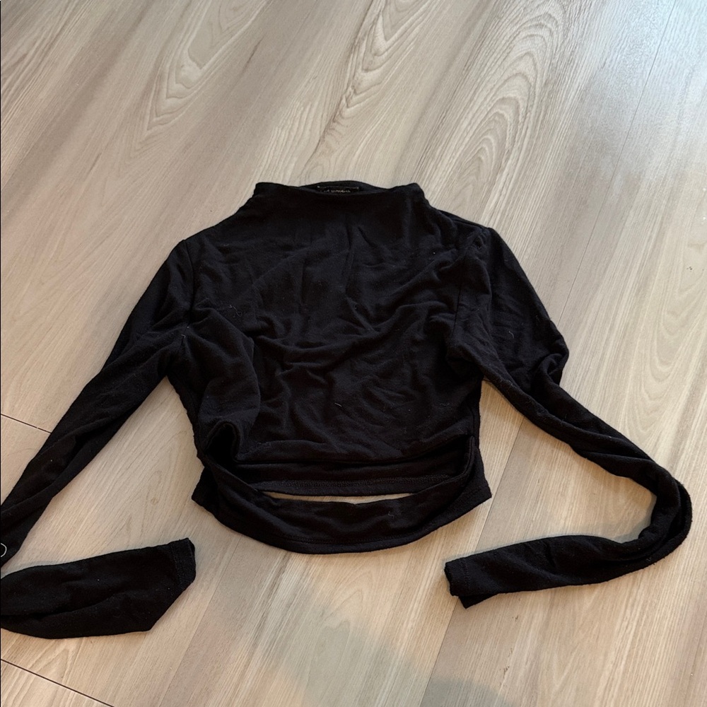 Naked Wardrobe Black Long Sleeve Top